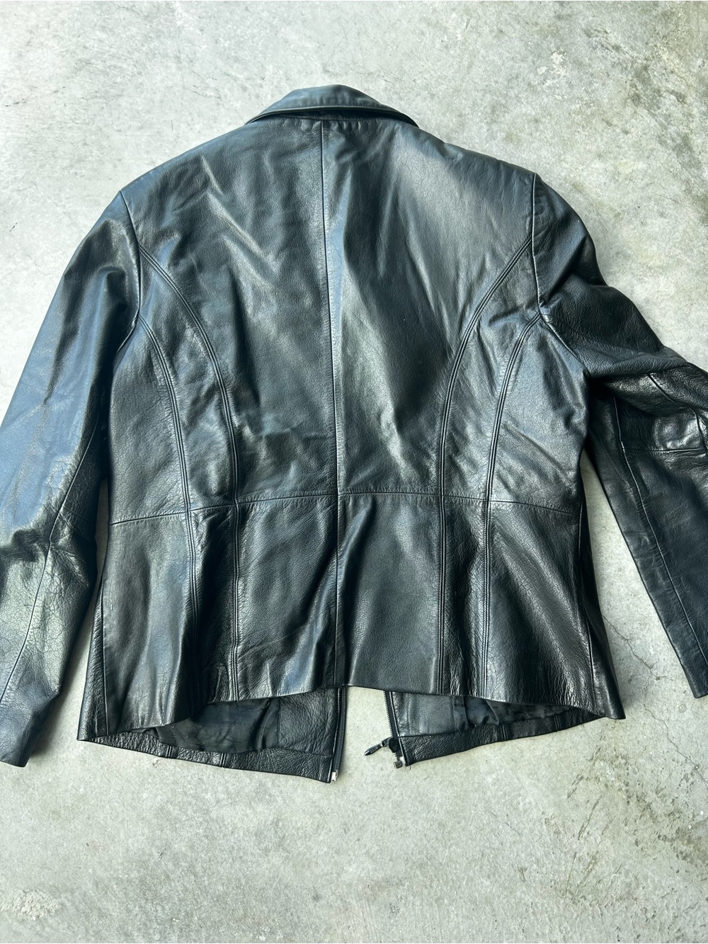 Wilsons Leather Black Women's Zip-Front Leather Jacket - Picture 6 of 6